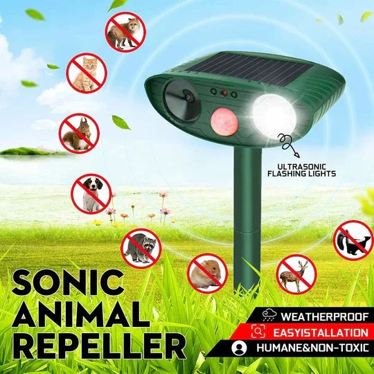 Chipmunk Repeller Solar-Powered Motion-Activated 30 Foot Coverage