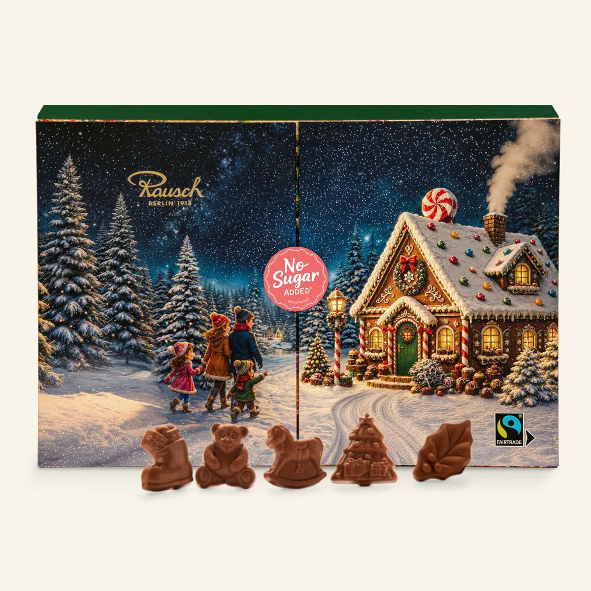 Chocolate Advent Calendar No Added Sugar Fairtrade Cocoa