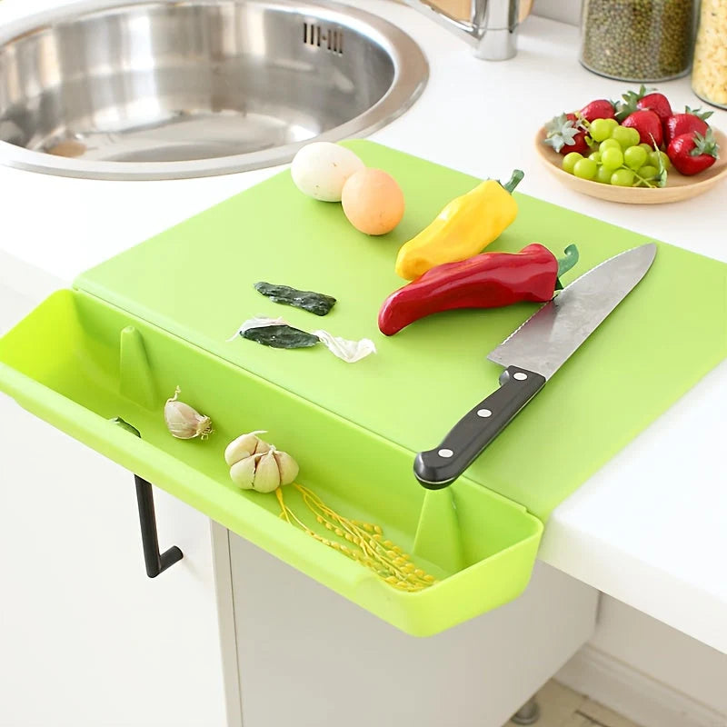 Chopping Board Built-In Drawer & Removable Tray