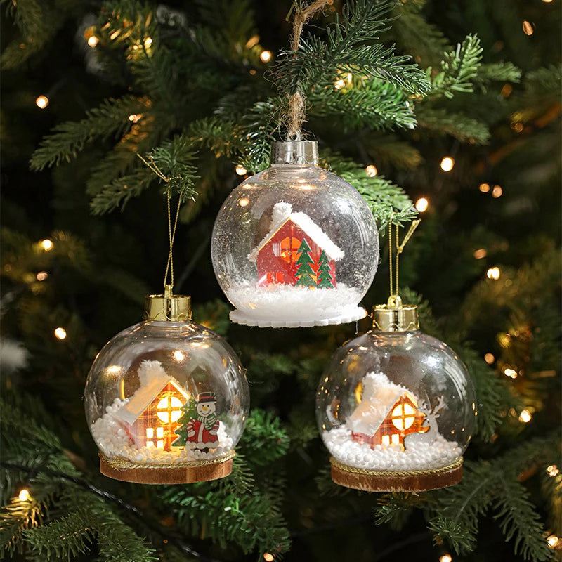 Christmas Bauble Integrated LED Snowy Landscape