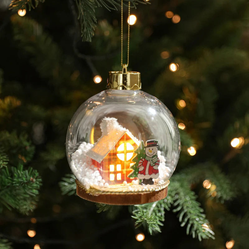 Christmas Bauble Integrated LED Snowy Landscape