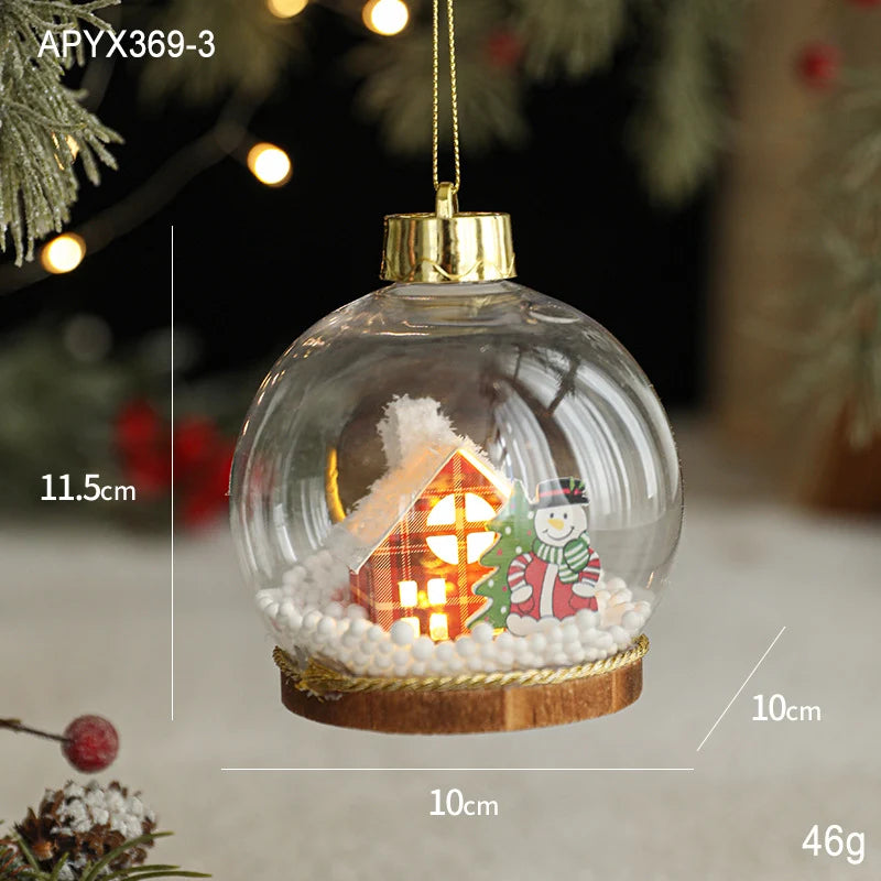 Christmas Bauble Integrated LED Snowy Landscape