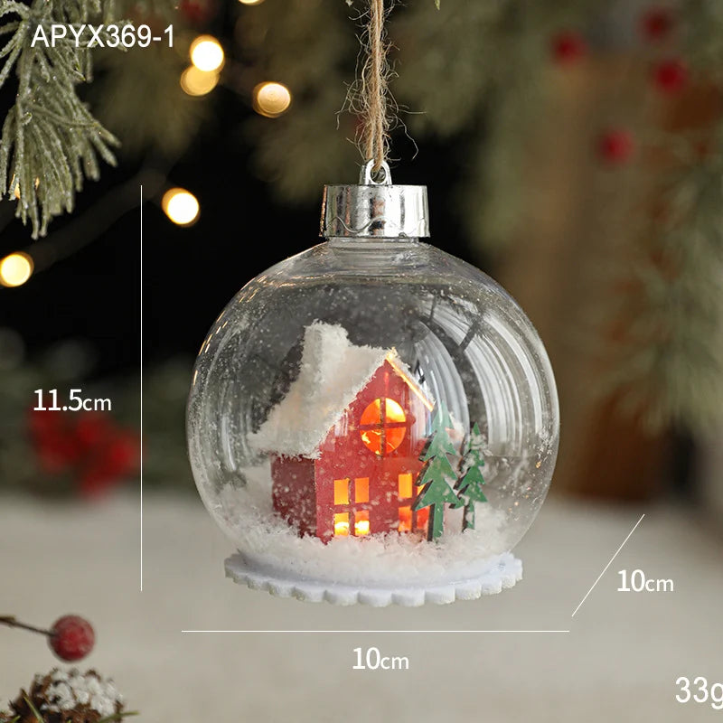 Christmas Bauble Integrated LED Snowy Landscape