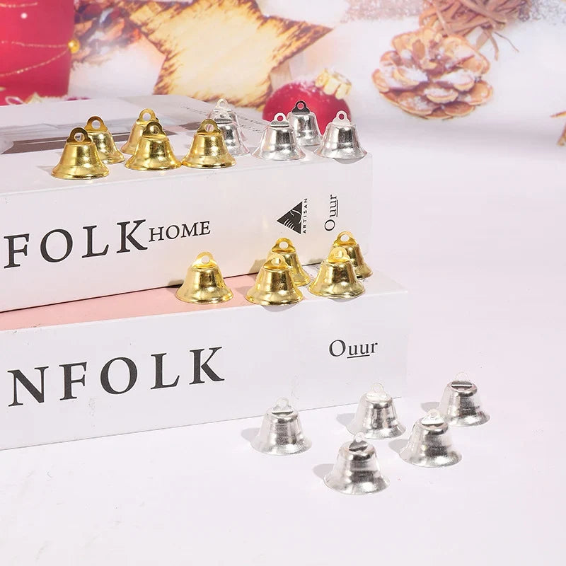 Christmas Bells Polished Gold Durable Hanging Loop