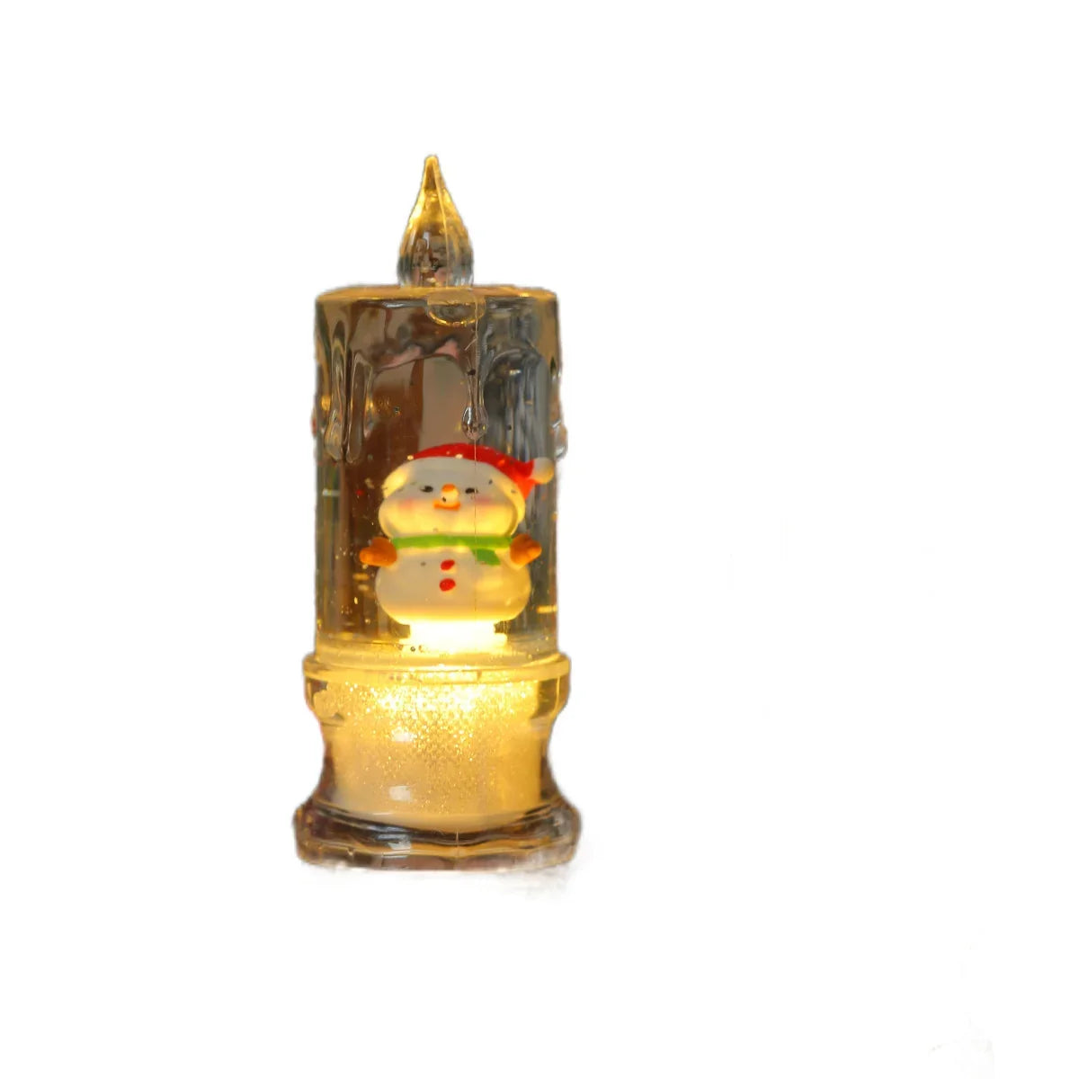 Christmas Candle Figurine LED Warm Glow Battery Free