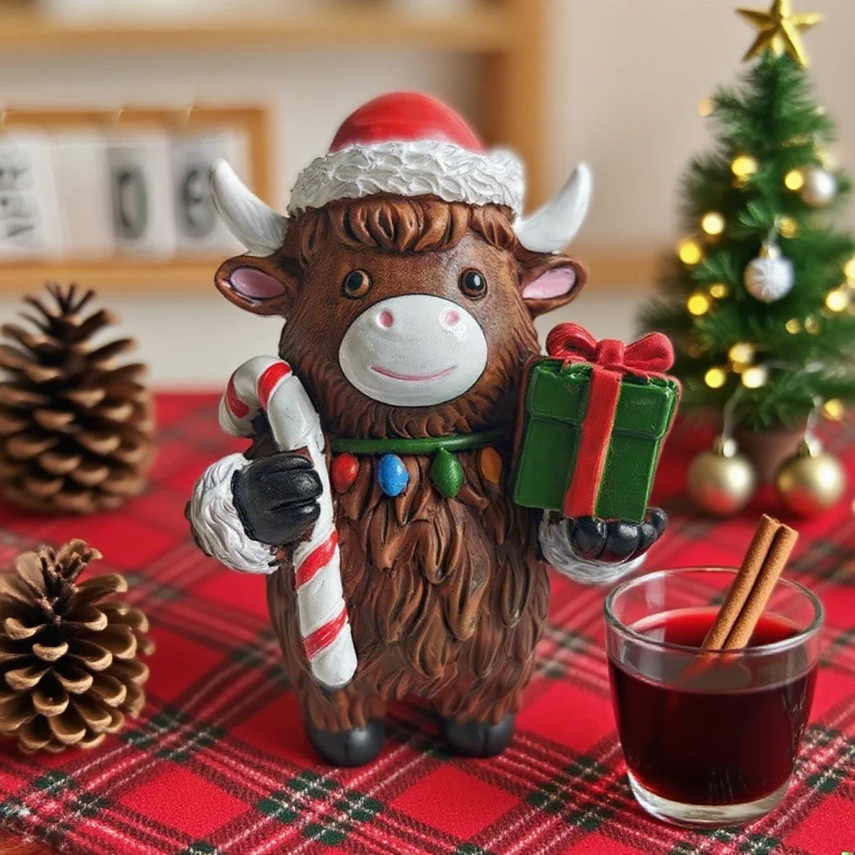 Christmas Decoration Figure Highland Cattle Indoor & Outdoor