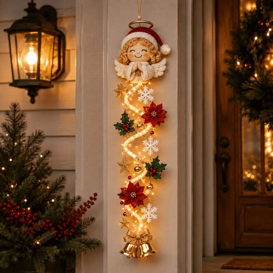 Christmas Door Decoration Illuminated Flat 2D Design 47.2 Inch