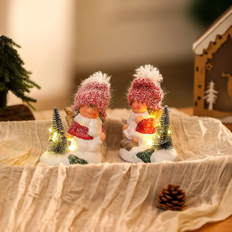 Christmas Figurine LED-Lit Ceramic Tabletop