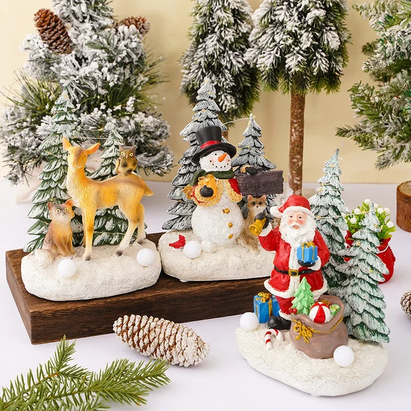 Christmas Figurine LED-Lit Polyresin Stag