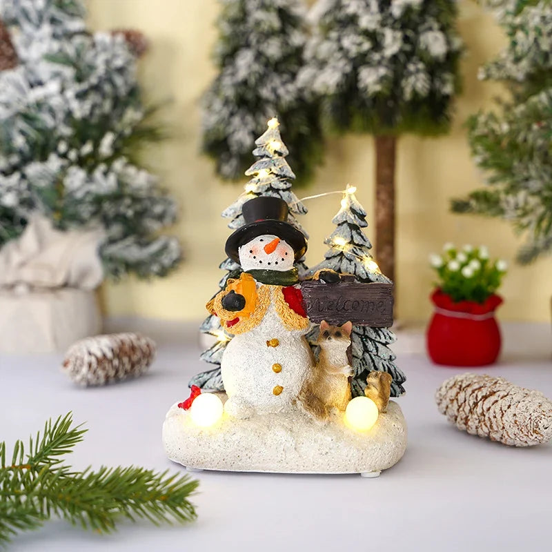 Christmas Figurine LED-Lit Polyresin Stag