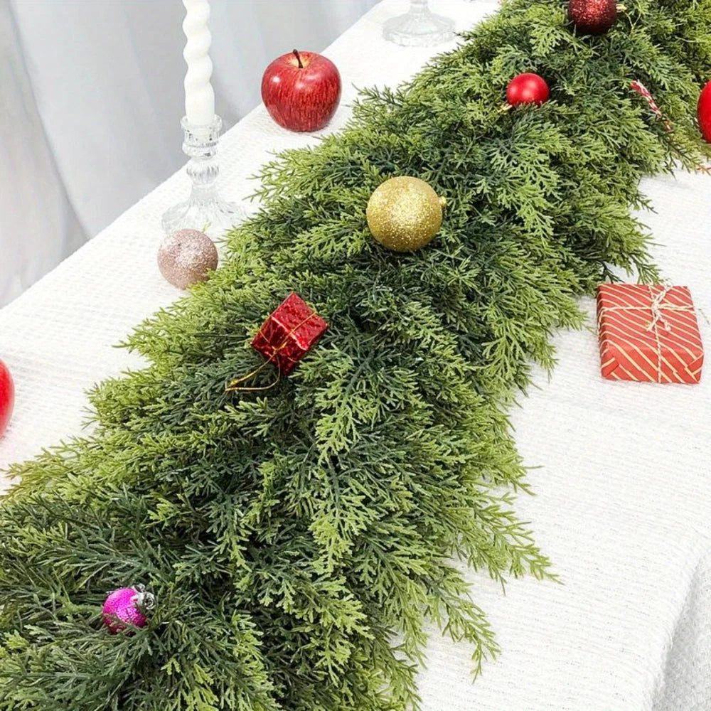 Christmas Garland Dense Greenery Art Deco Set of 2