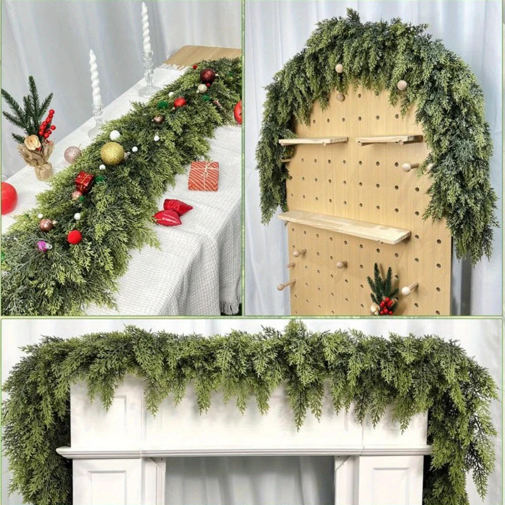 Christmas Garland Dense Greenery Art Deco Set of 2