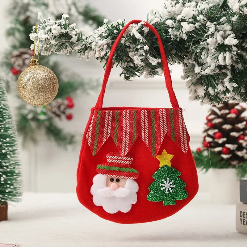 Christmas Gnome Figurine Gift Sack Traditional Motifs