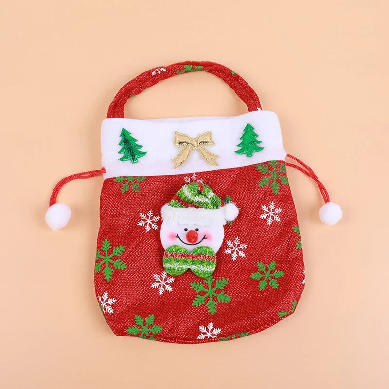 Christmas Gnome Figurine Gift Sack Traditional Motifs