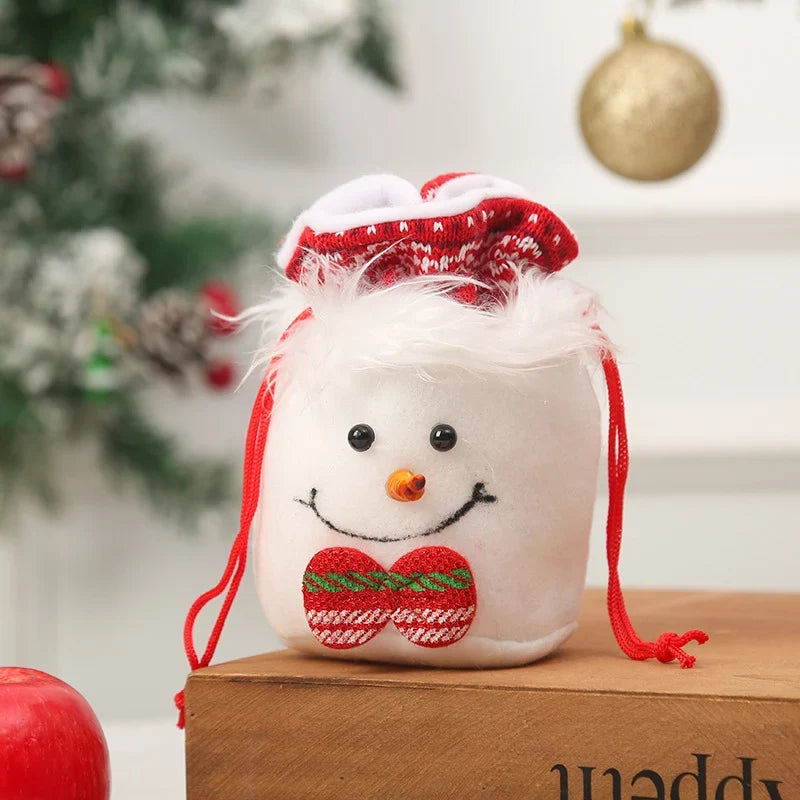 Christmas Gnome Figurine Gift Sack Traditional Motifs