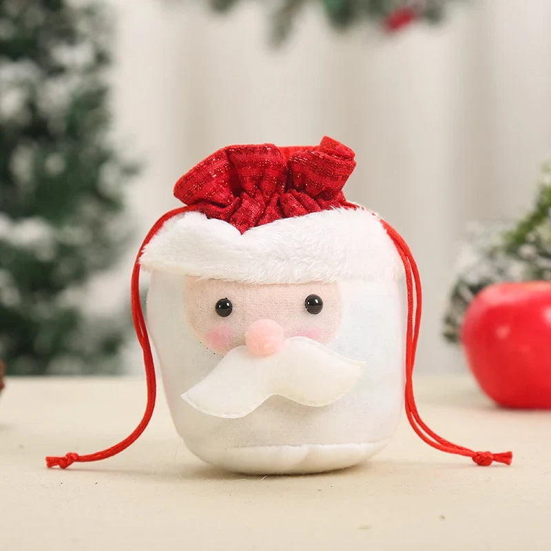 Christmas Gnome Figurine Gift Sack Traditional Motifs