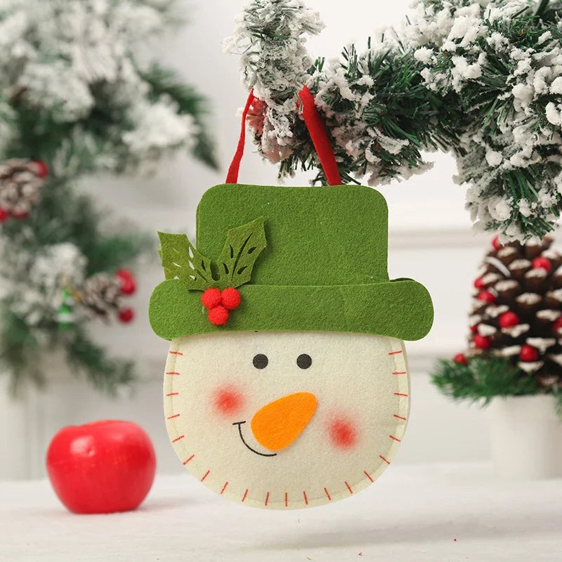 Christmas Gnome Figurine Gift Sack Traditional Motifs