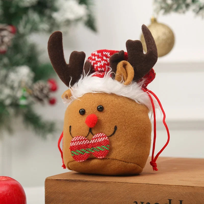Christmas Gnome Figurine Gift Sack Traditional Motifs