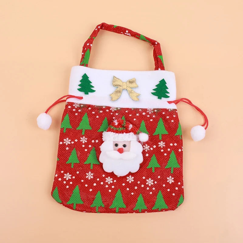Christmas Gnome Figurine Gift Sack Traditional Motifs