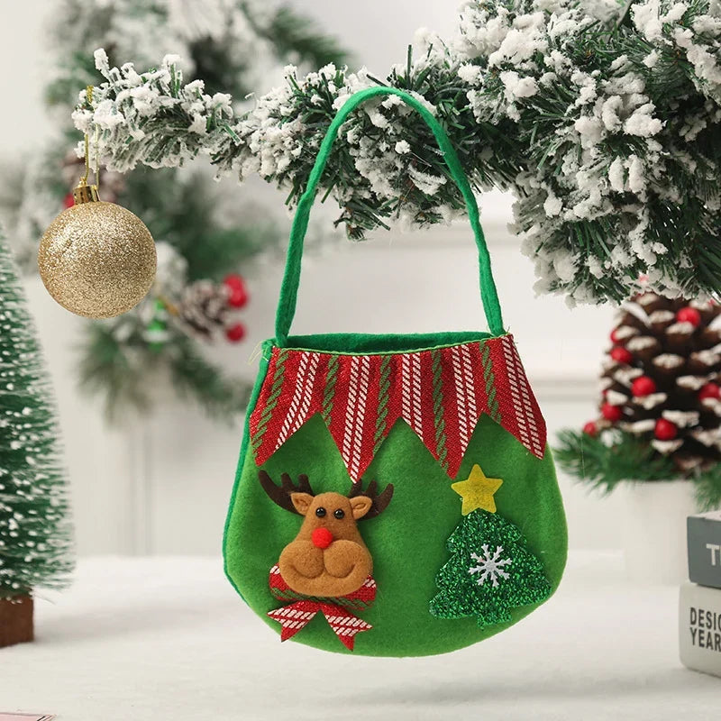 Christmas Gnome Figurine Gift Sack Traditional Motifs