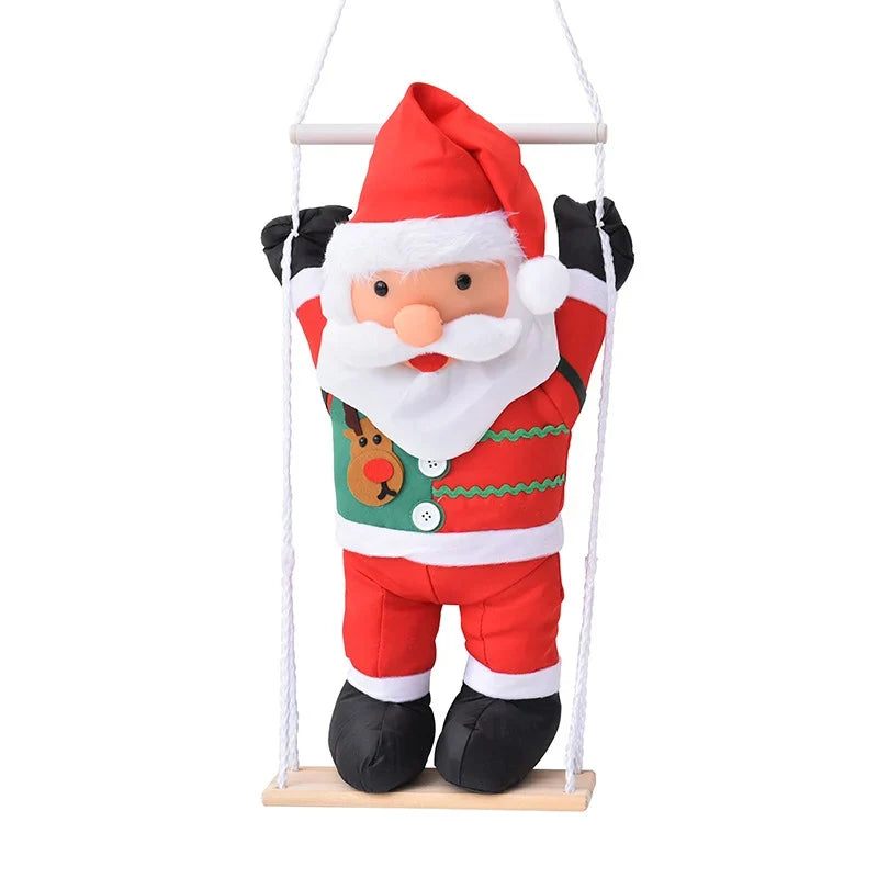 Christmas Hanging Figure Humorous Santa Reindeer Ready To Hang