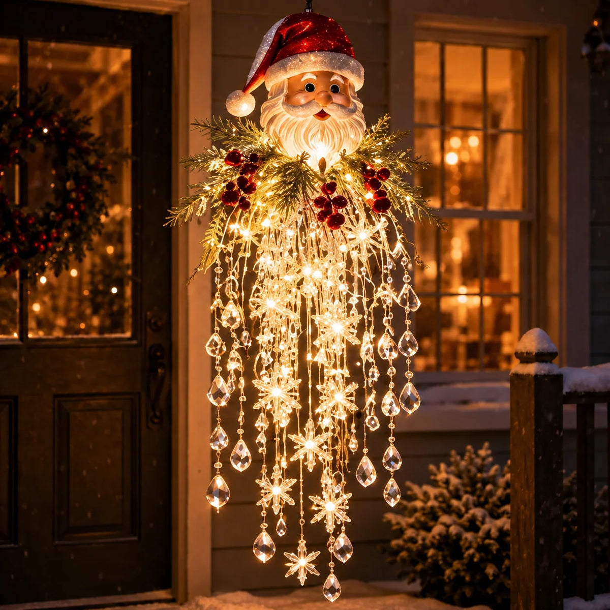 Christmas Hanging Light Cascading LED Crystal Drops