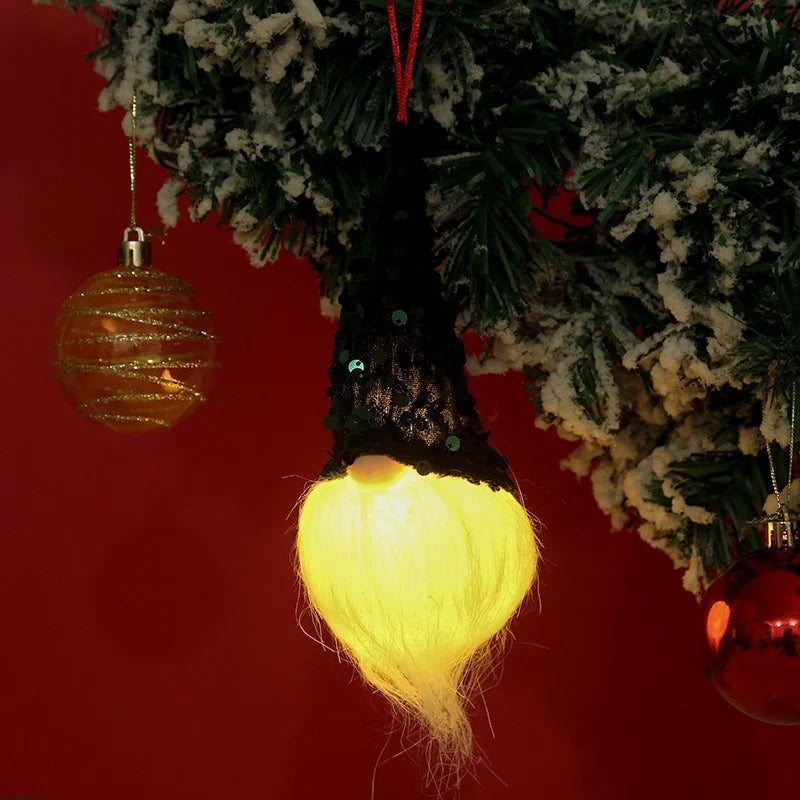 Christmas Hanging Ornament Sequined Warm Glow Easy Hang