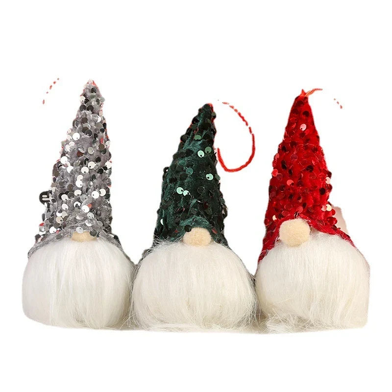Christmas Hanging Ornament Sequined Warm Glow Easy Hang