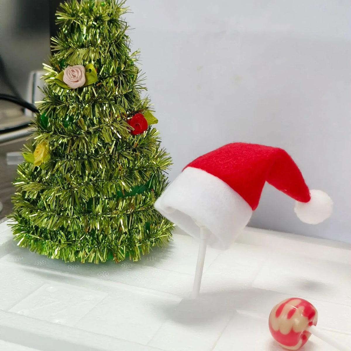 Christmas Hat Plush Pom-Pom Ear Protection