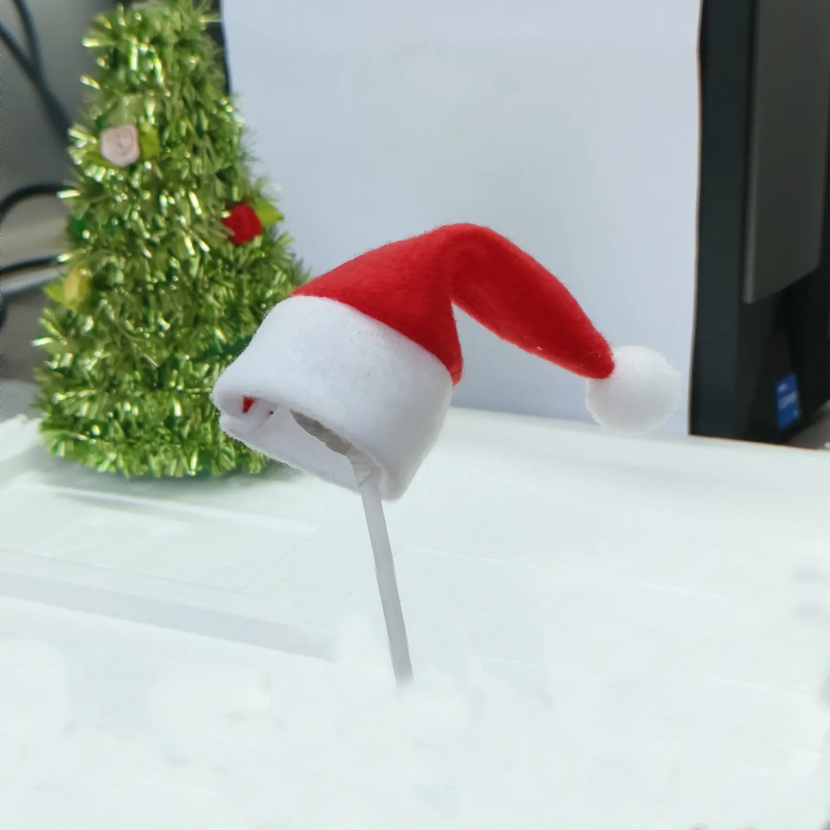 Christmas Hat Plush Pom-Pom Ear Protection