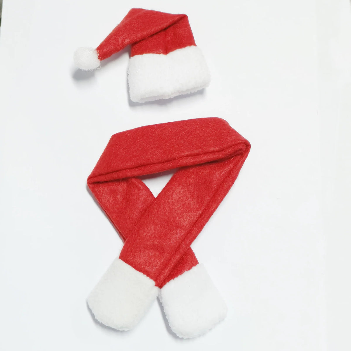 Christmas Hat & Scarf Set Festive Red Soft Plush