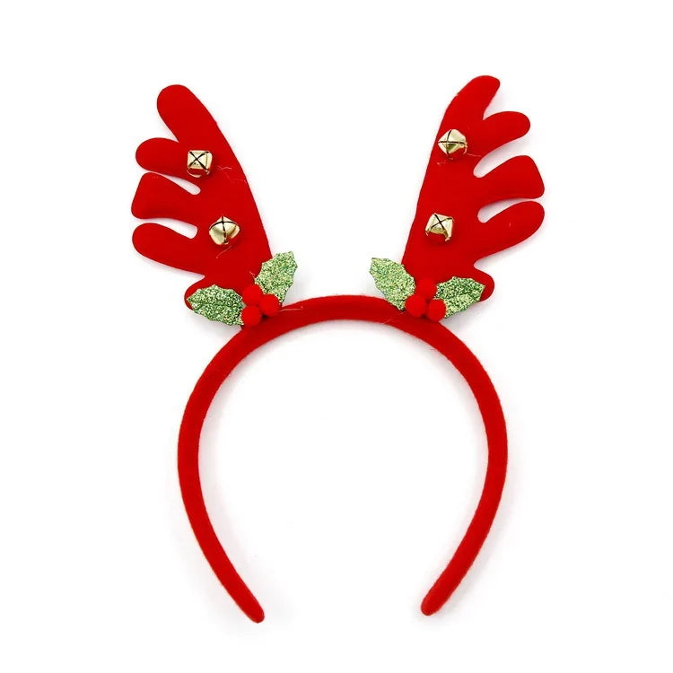 Christmas Headband Santa Figurines Sparkling Accents Comfortable Fit