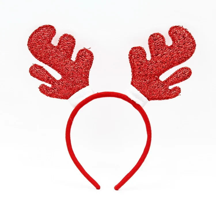 Christmas Headband Santa Figurines Sparkling Accents Comfortable Fit