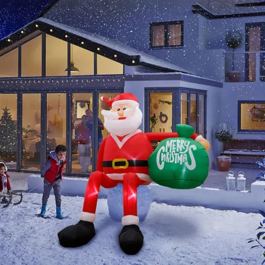 Christmas Inflatable Santa 8-Foot LED Weather-Resistant
