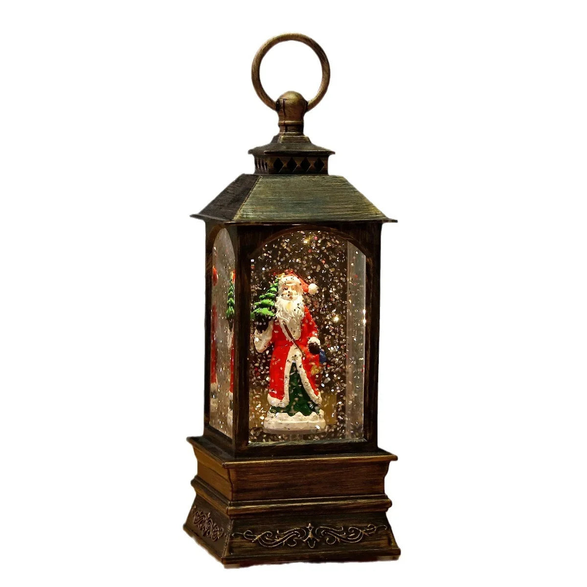 Christmas Lantern Animated Scene Integrated Lights