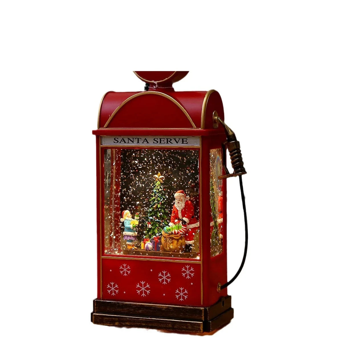 Christmas Lantern Animated Snowman Scene Integrated LED Lights