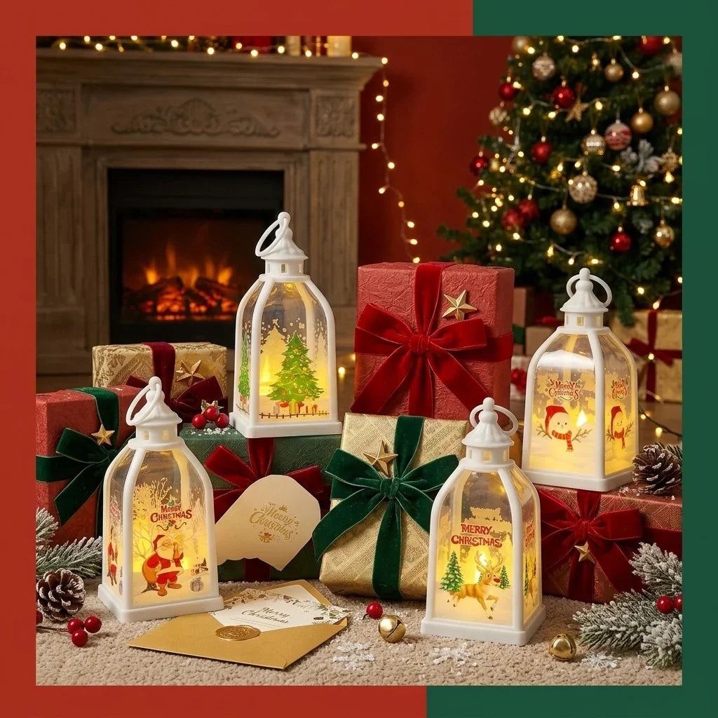 Christmas Lantern Battery-Powered Soft Light Festive Motif