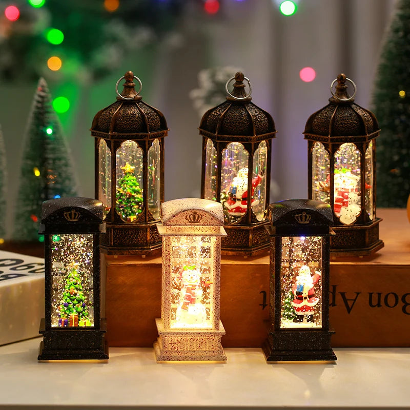 Christmas Lantern Handcrafted Moving Scenes & Soft Lighting