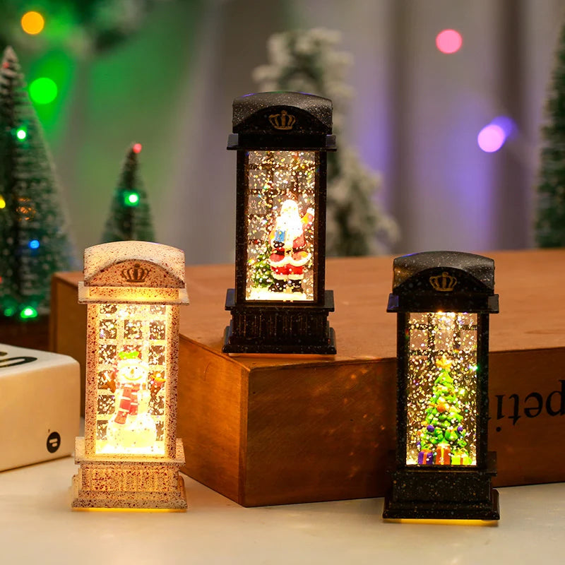 Christmas Lantern Handcrafted Moving Scenes & Soft Lighting