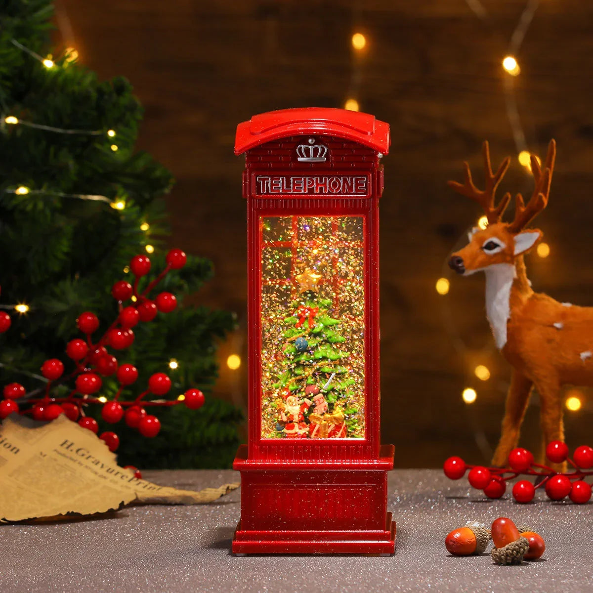 Christmas Lantern Illuminated & Musical Battery-Operated