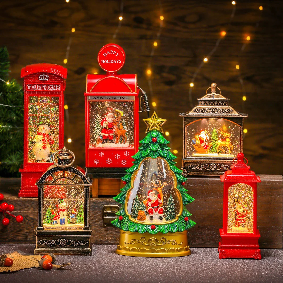 Christmas Lantern Illuminated & Musical Battery-Operated