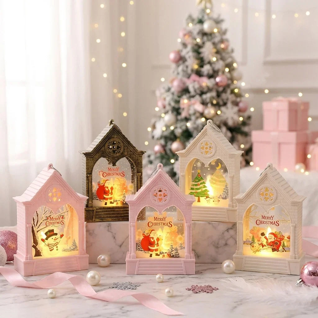 Christmas Lantern Integrated LED Detailed Motifs Hanging & Table