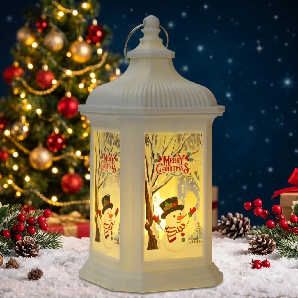 Christmas Lantern Integrated Warm LED Festive Motifs