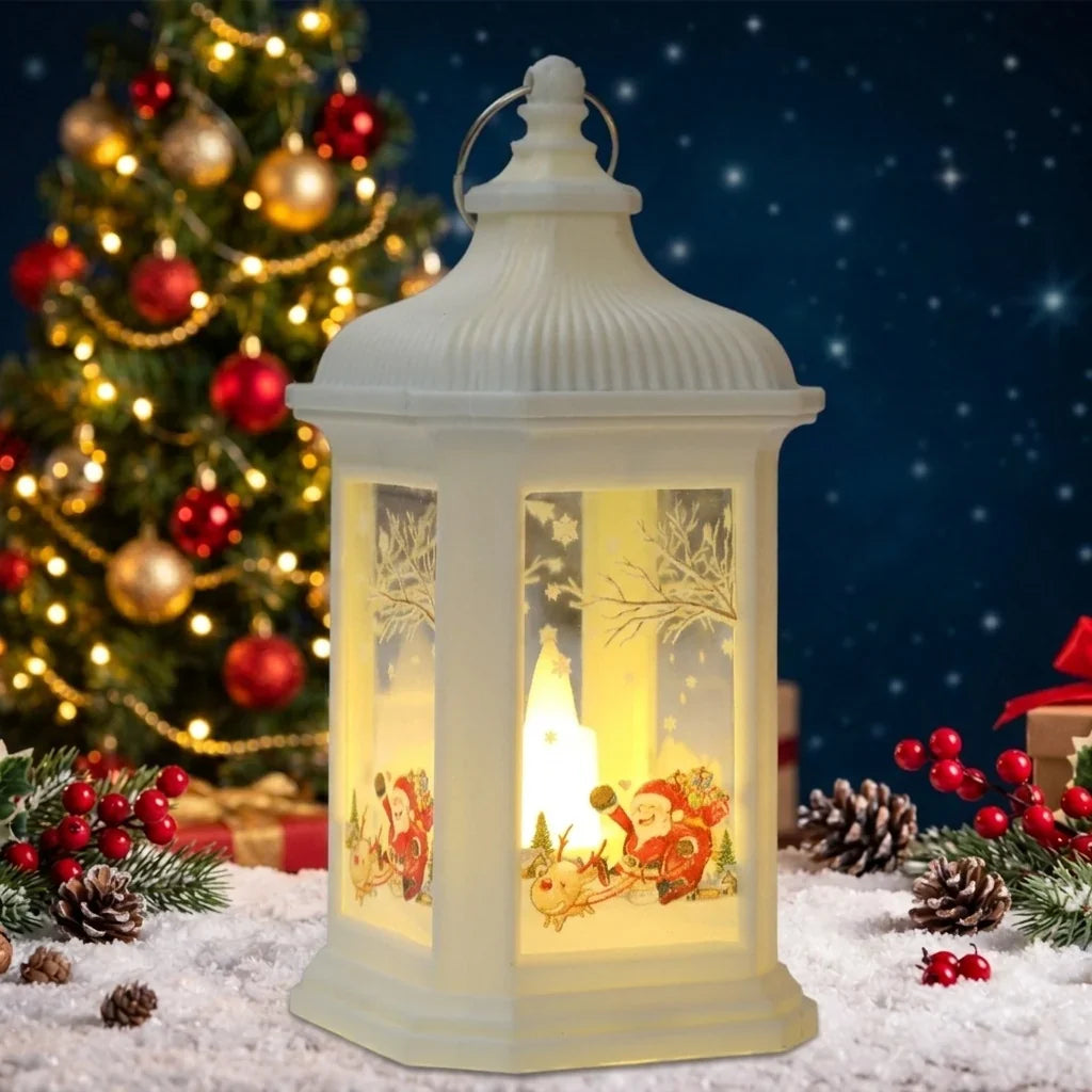 Christmas Lantern Integrated Warm LED Festive Motifs