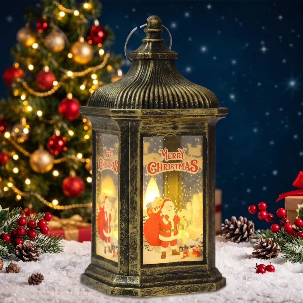 Christmas Lantern Integrated Warm LED Festive Motifs