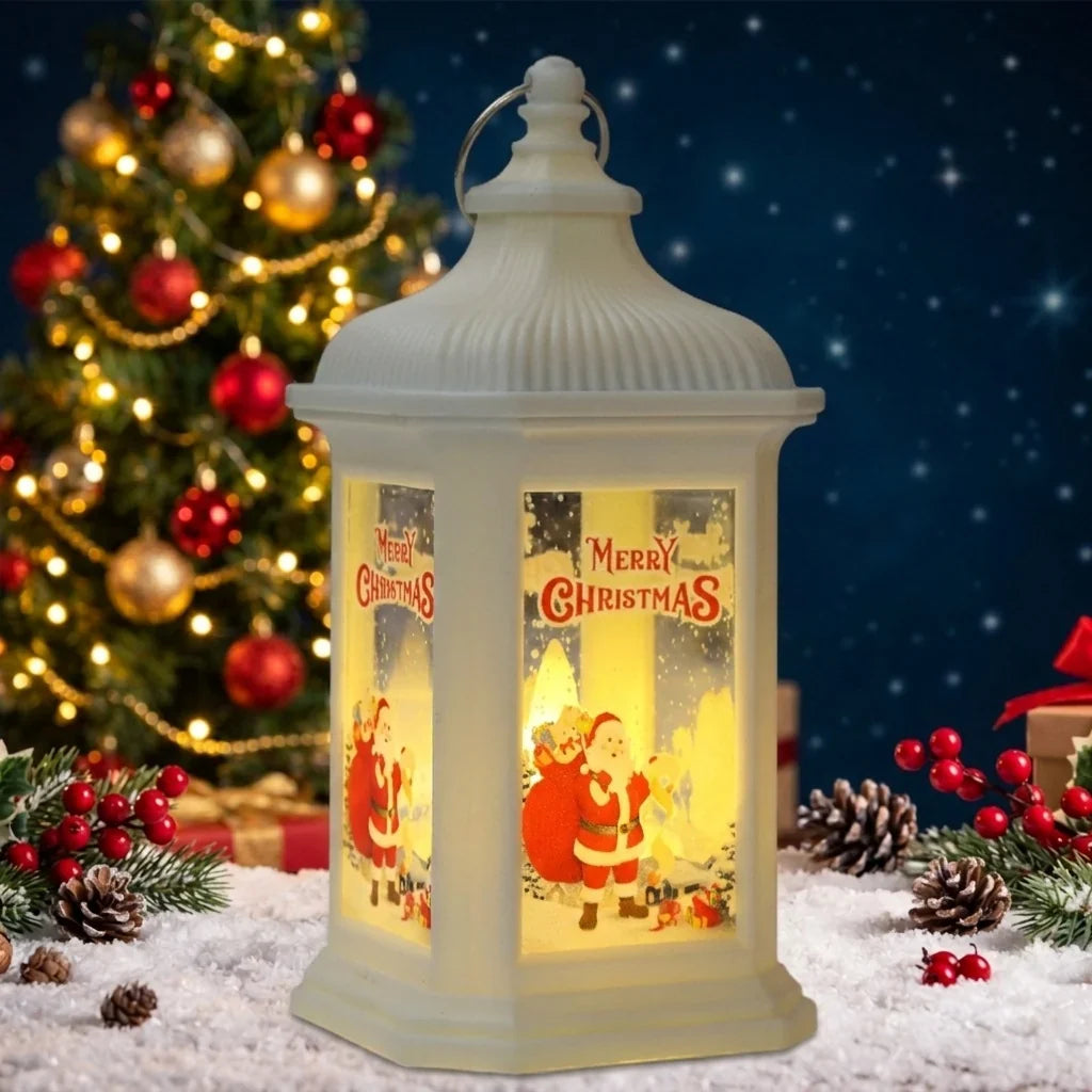 Christmas Lantern Integrated Warm LED Festive Motifs