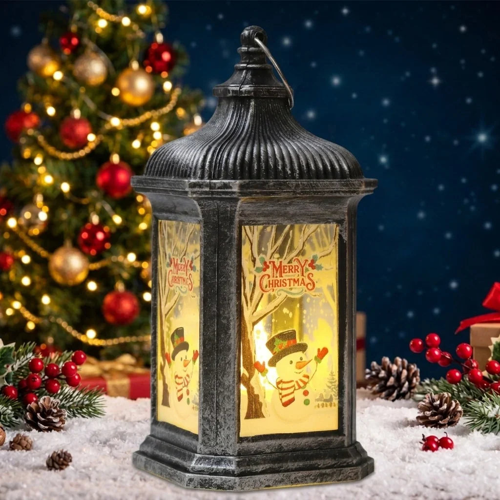 Christmas Lantern Integrated Warm LED Festive Motifs