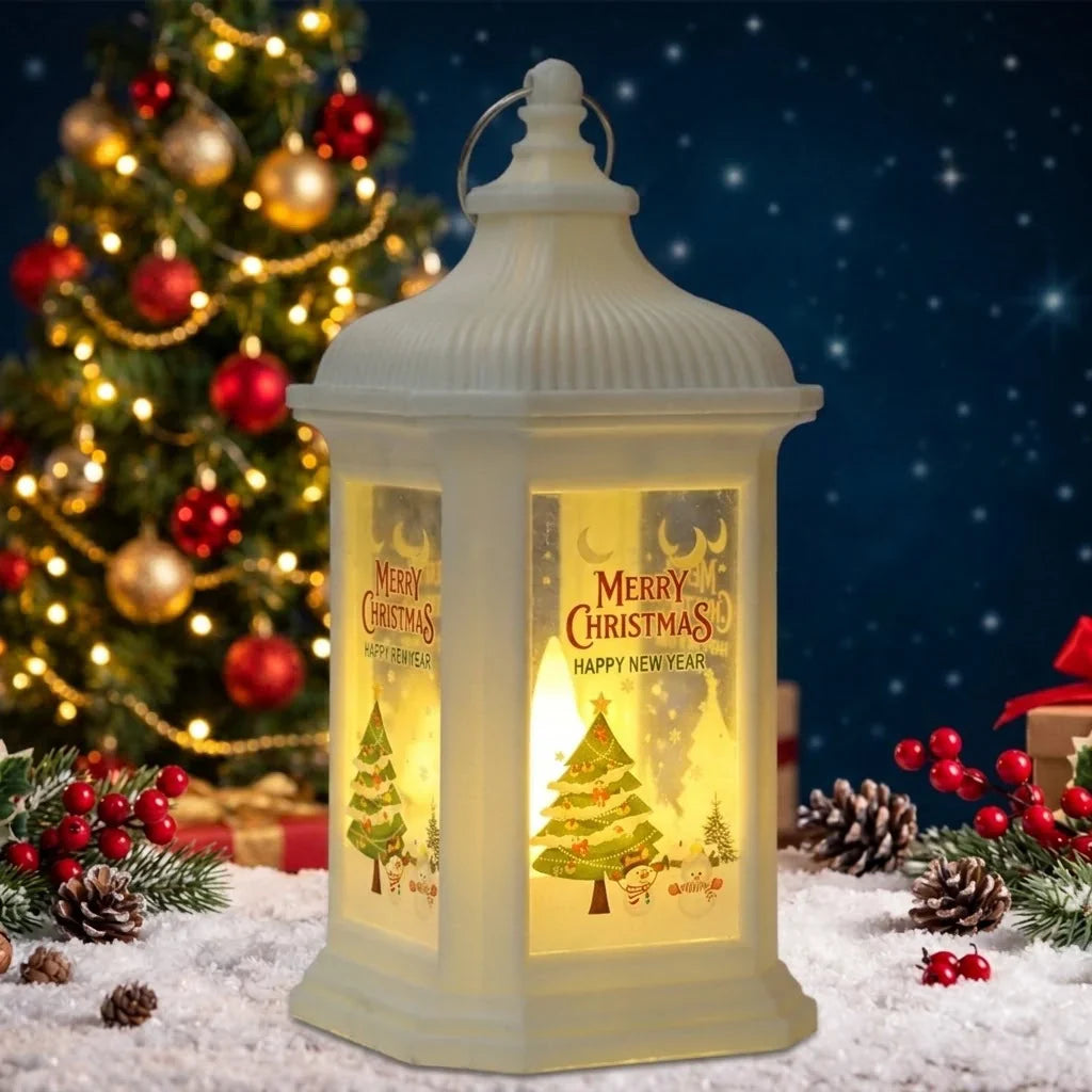 Christmas Lantern Integrated Warm LED Festive Motifs