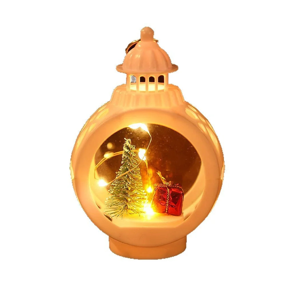 Christmas Lantern Integrated Warm LED Tree & Gifts Cutout