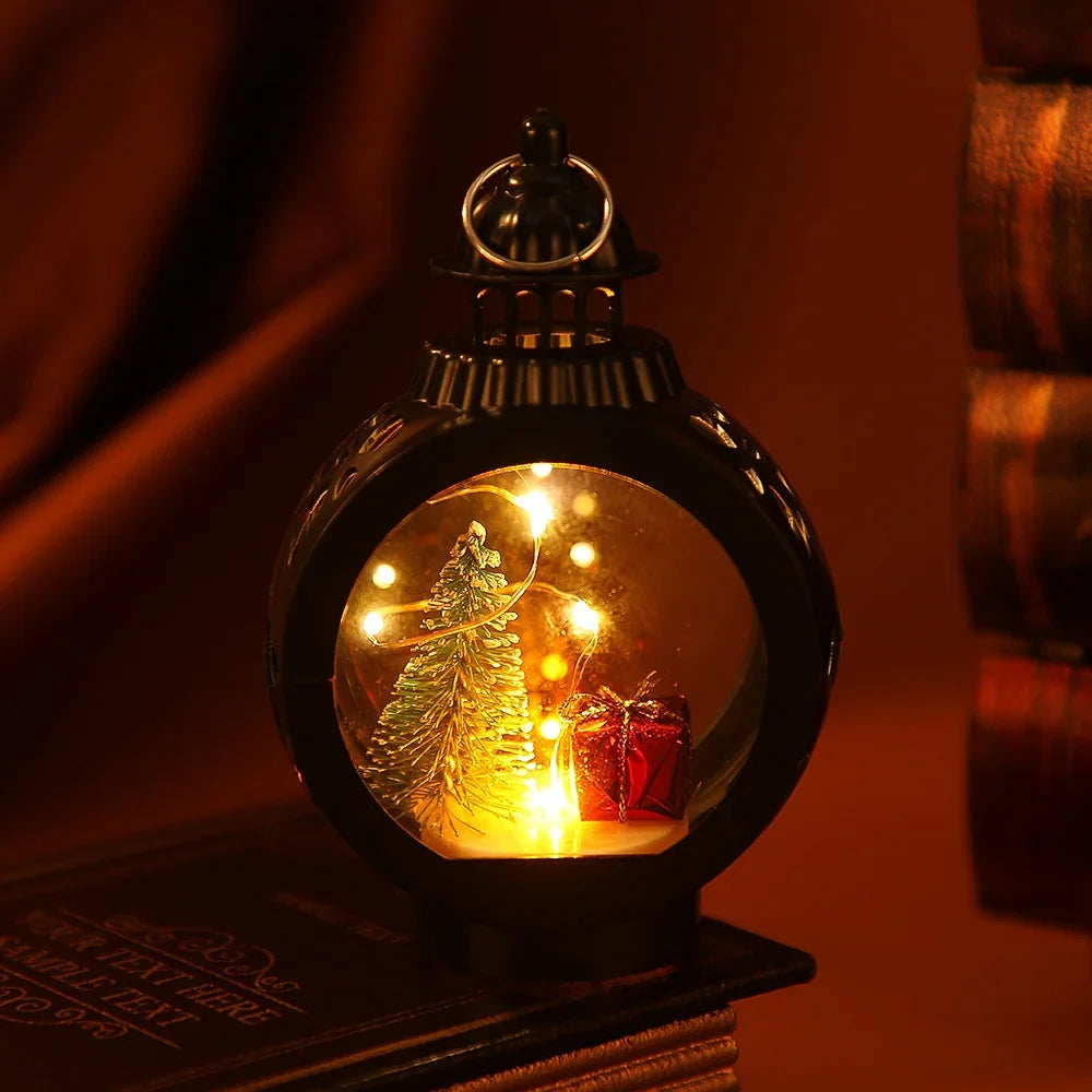 Christmas Lantern Integrated Warm LED Tree & Gifts Cutout